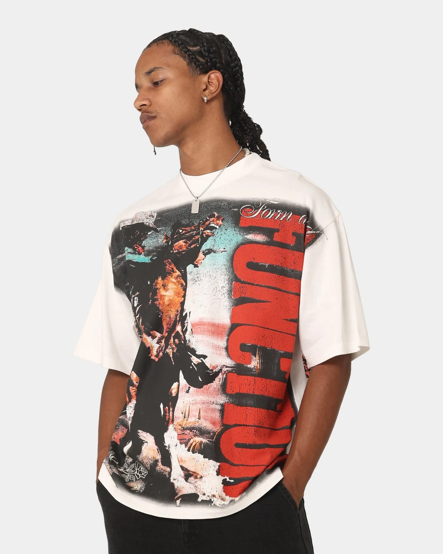 404 Wild West Vintage T-Shirt Off White