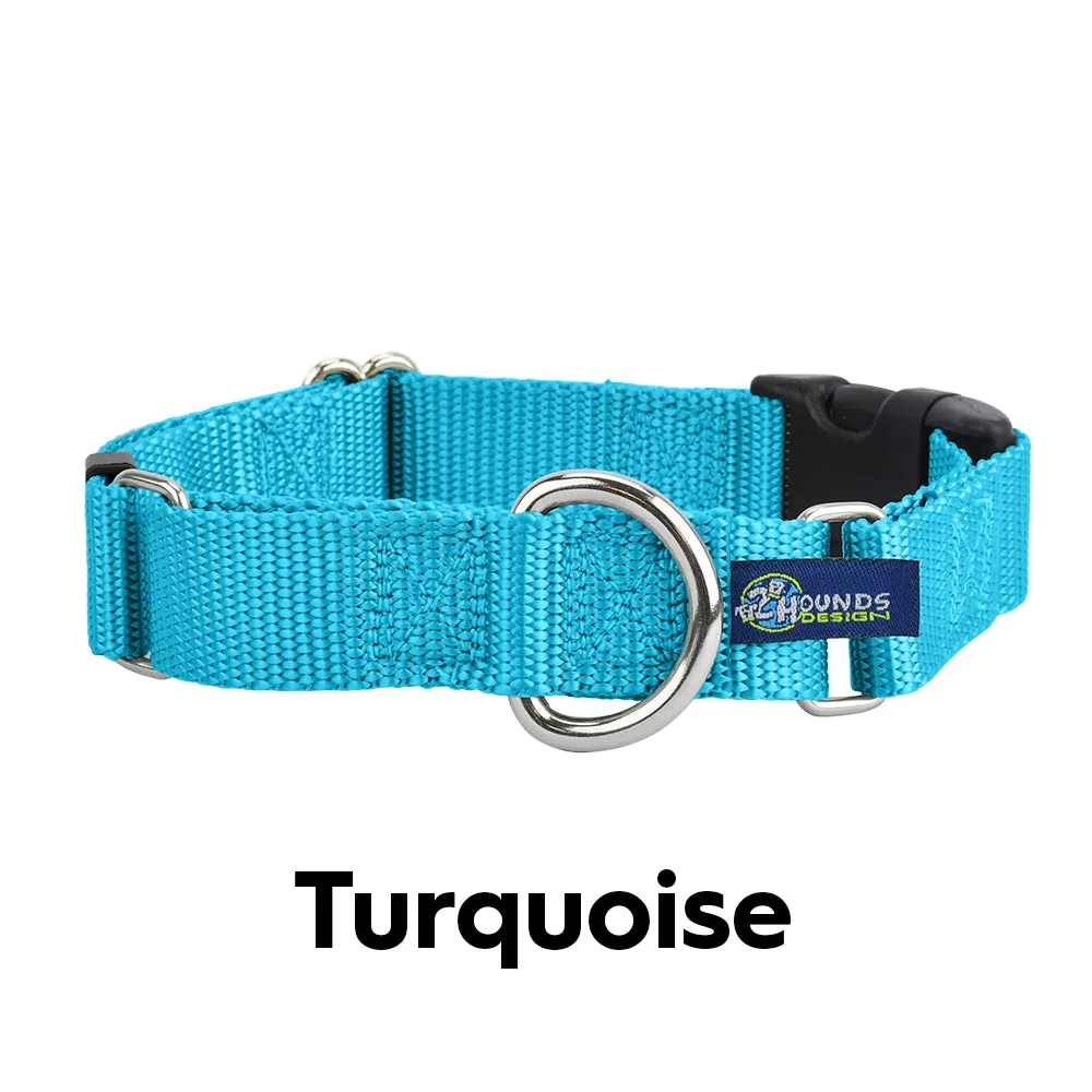 5/8″ and 1″ Turquoise Nylon Dog Collar