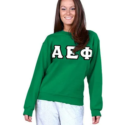 Alpha Epsilon Phi Sorority 8oz Crewneck Sweatshirt - G180 - TWILL