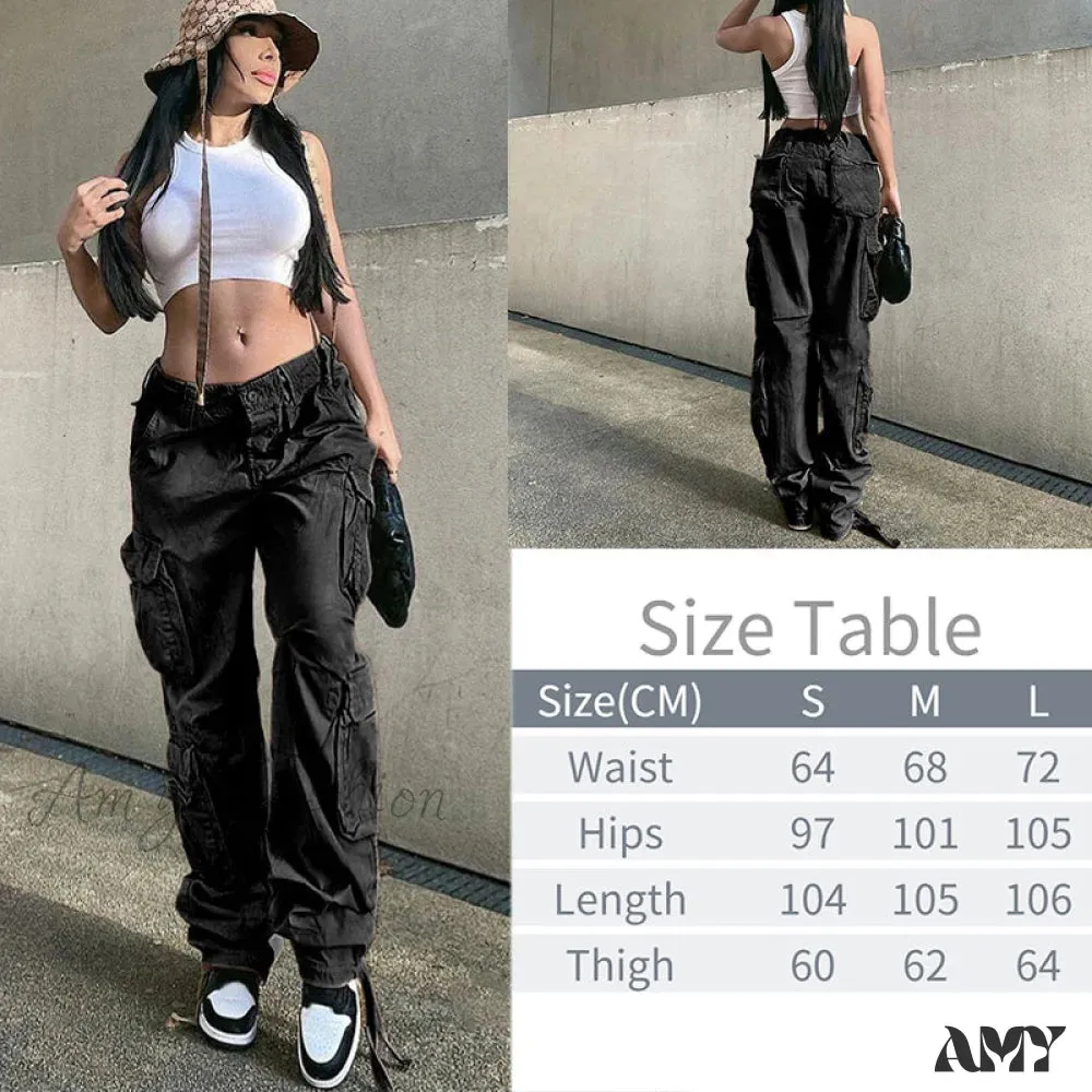 Amy Fashion - Y2K Baggy Streetwear Fairycore Cargo Pants