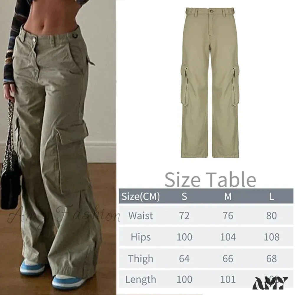 Amy Fashion - Y2K Baggy Streetwear Fairycore Cargo Pants