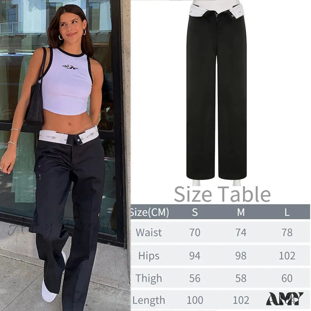 Amy Fashion - Y2K Baggy Streetwear Fairycore Cargo Pants