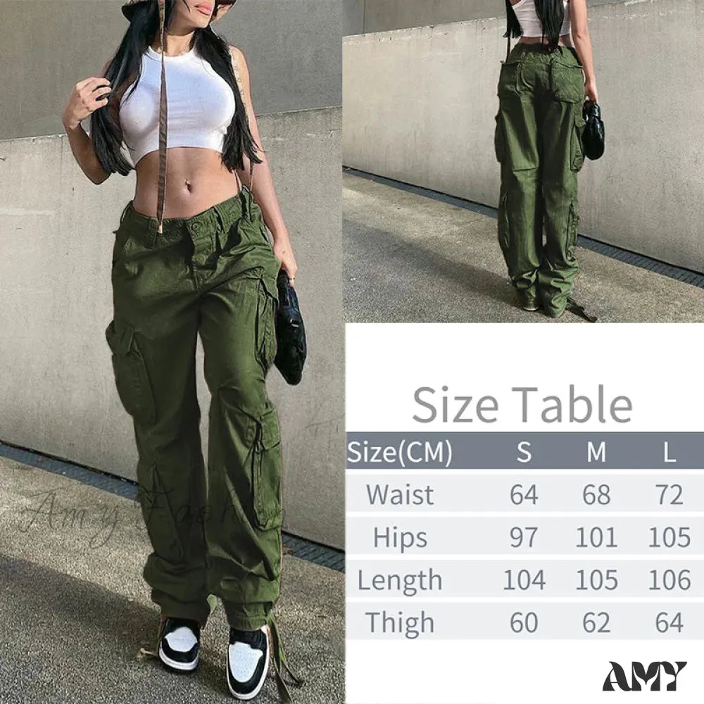 Amy Fashion - Y2K Baggy Streetwear Fairycore Cargo Pants