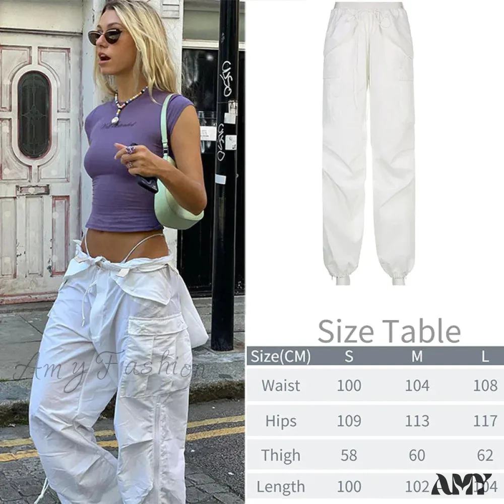 Amy Fashion - Y2K Baggy Streetwear Fairycore Cargo Pants