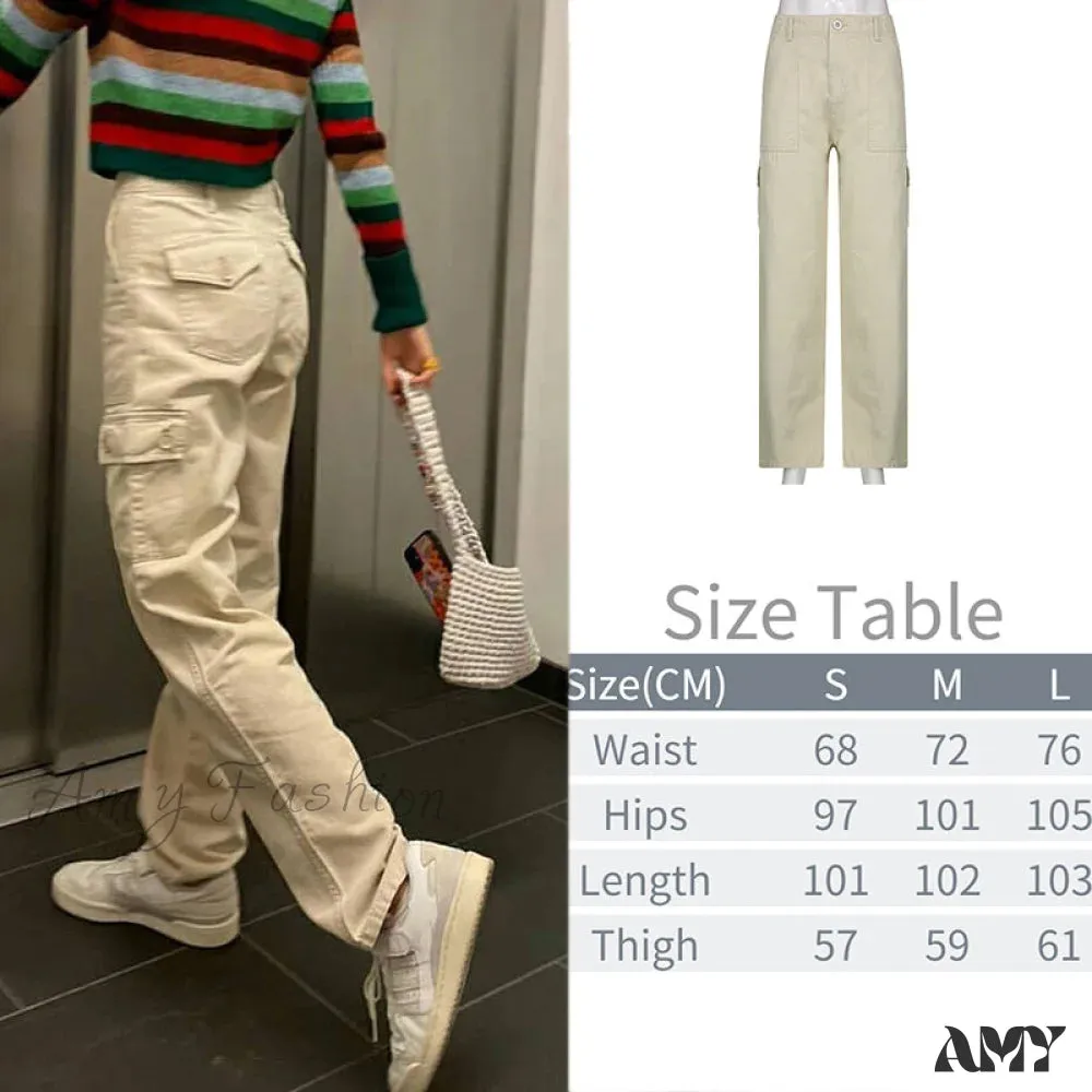 Amy Fashion - Y2K Baggy Streetwear Fairycore Cargo Pants