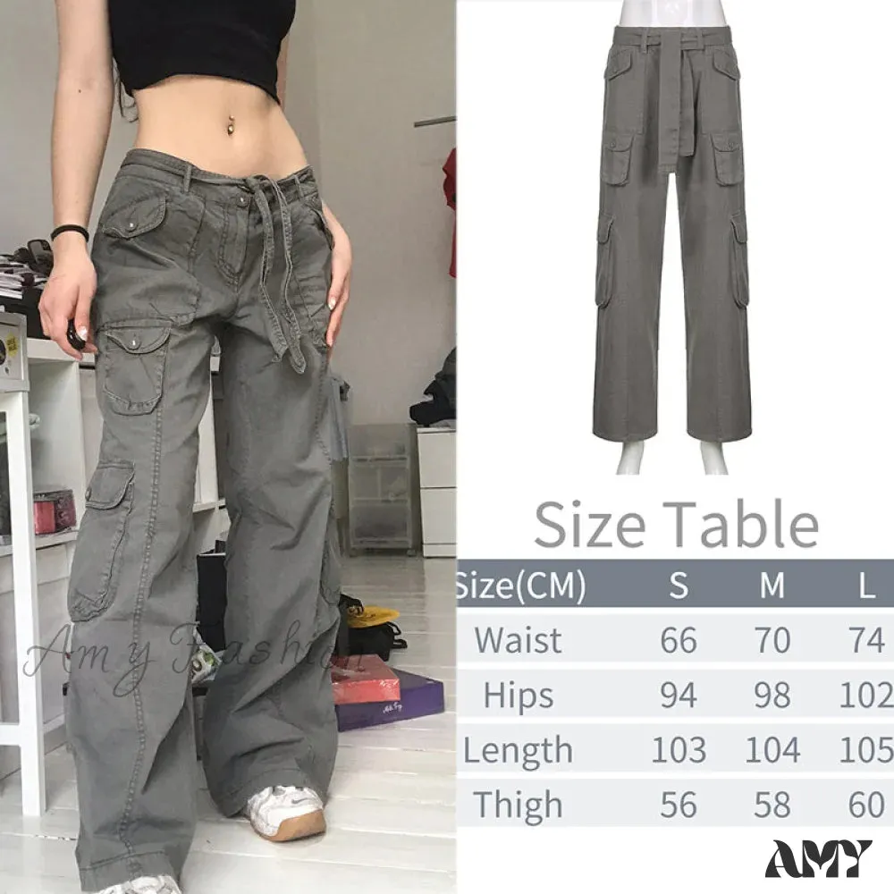 Amy Fashion - Y2K Baggy Streetwear Fairycore Cargo Pants