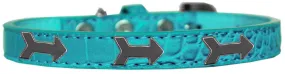 Arrows Widget Croc Dog Collar Turquoise Size 12