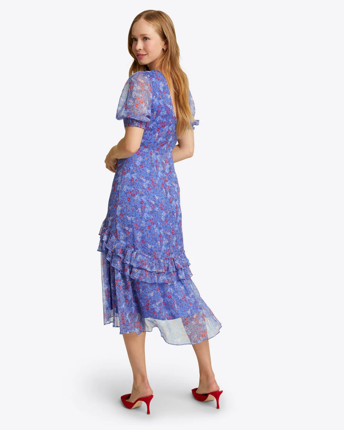 Ashley Midi Dress in Garden Posy