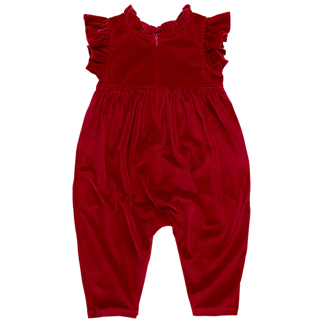 Baby Girls Velour Jennifer Jumper - Red