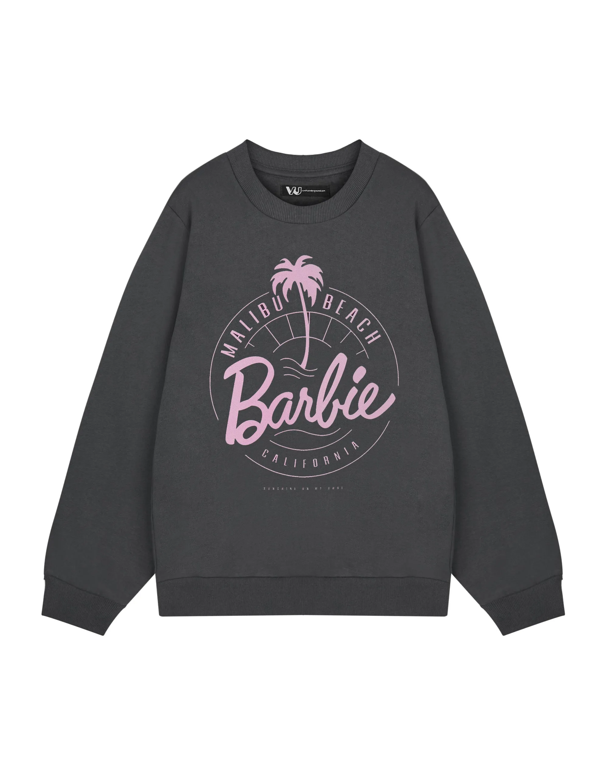 Barbie Malibu Beach Womens Grey Sweatshirt