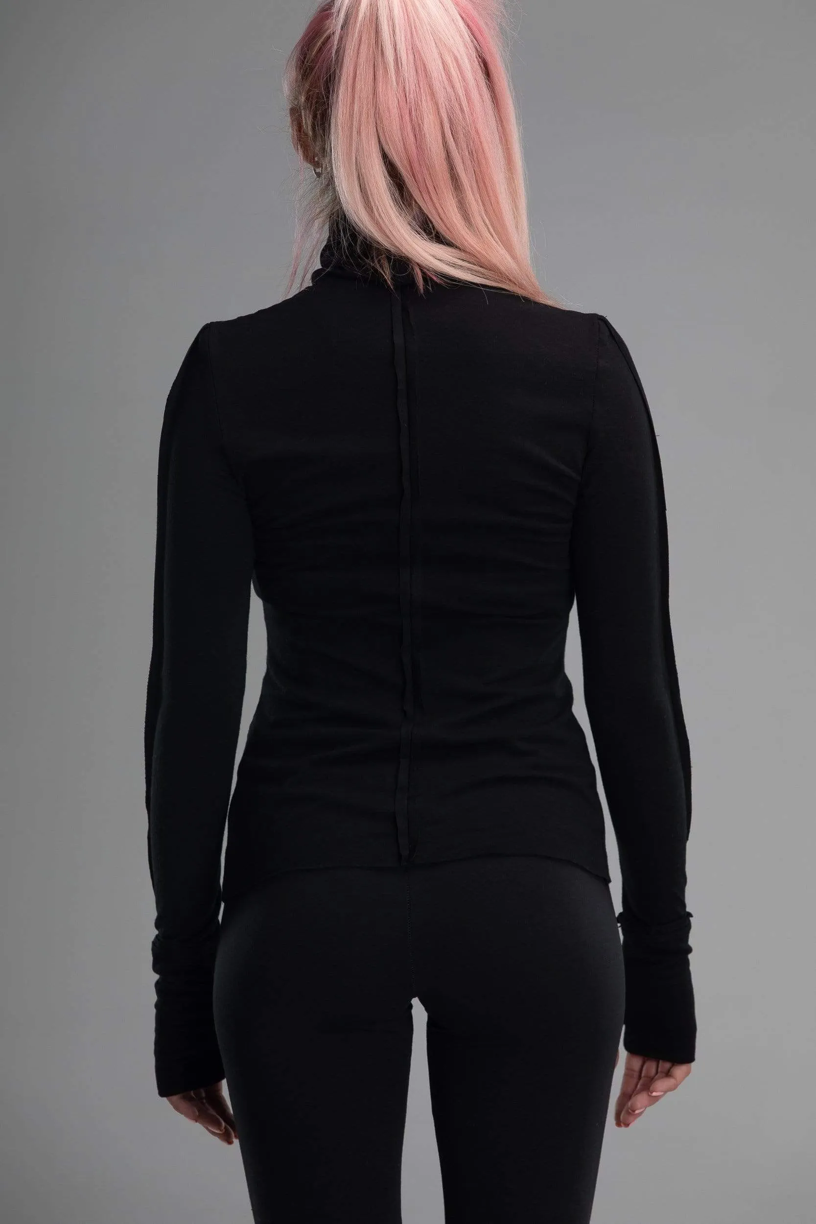 Black turtleneck top