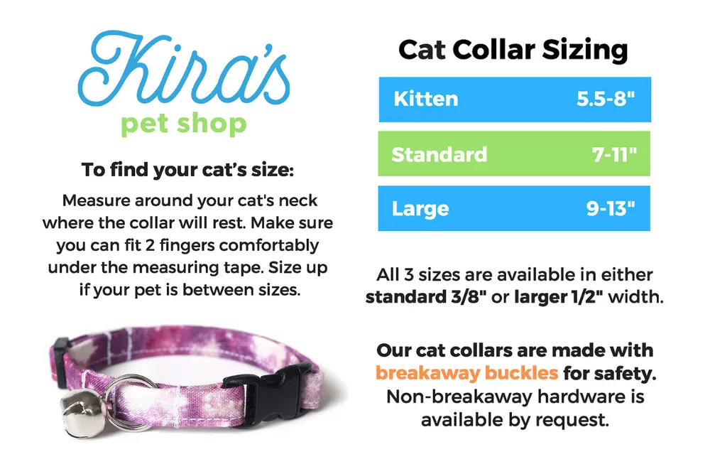 Blue Paint Strokes Cat Collar