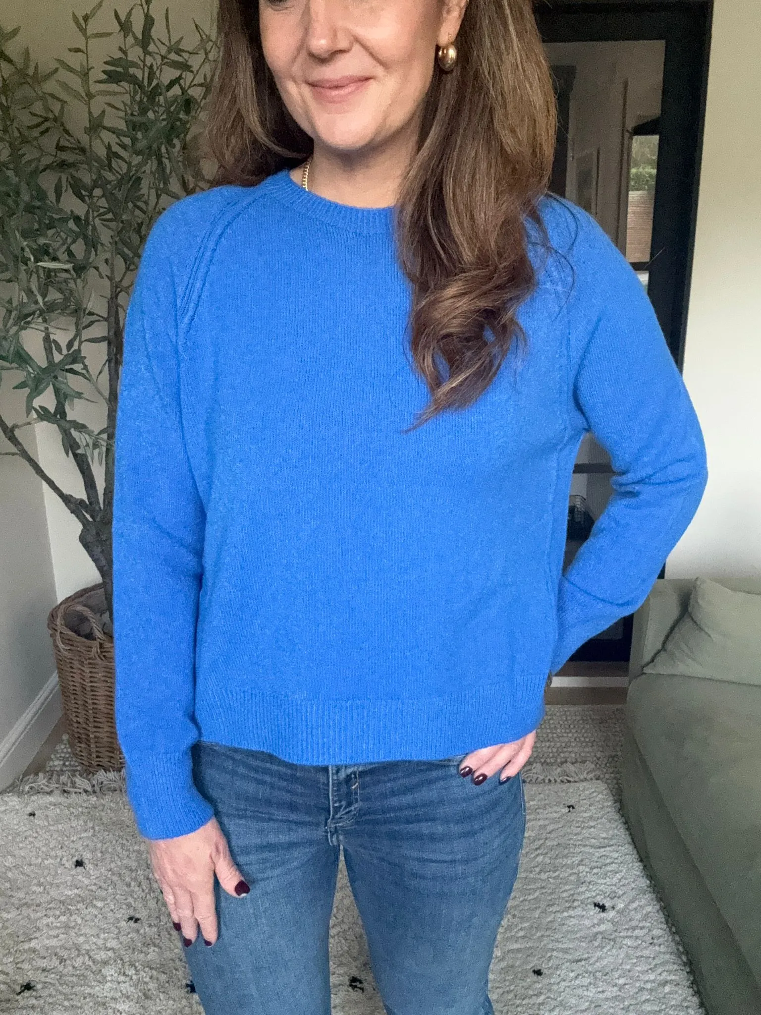 Blue Soft Knit Jumper