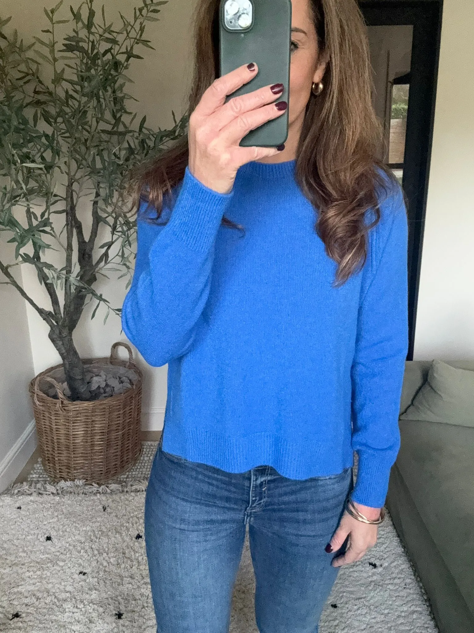 Blue Soft Knit Jumper