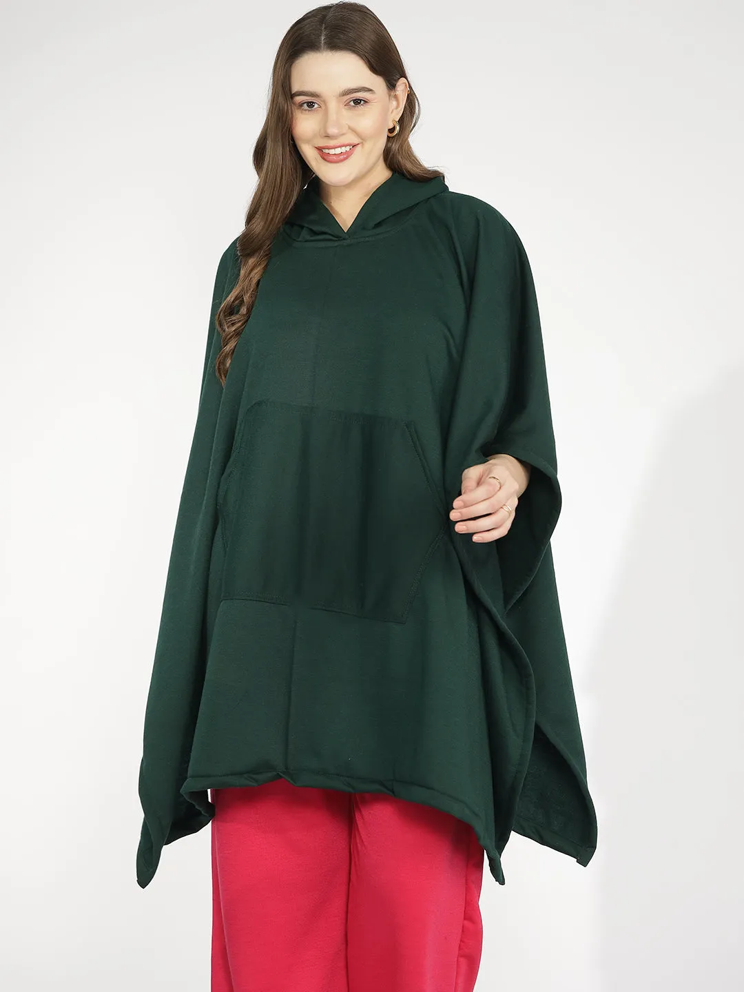 BottleGreen Poncho Hoodie