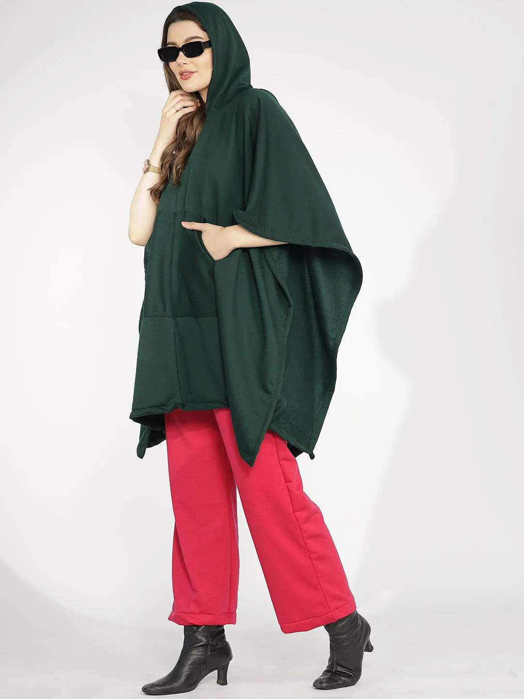 BottleGreen Poncho Hoodie