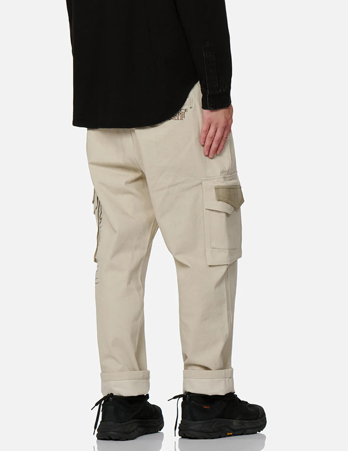 Branding Embroidery Straight-fit Cargo Pants