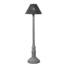 Brinton Floor Lamp in Earl Gray with Smokey Black Metal Shade