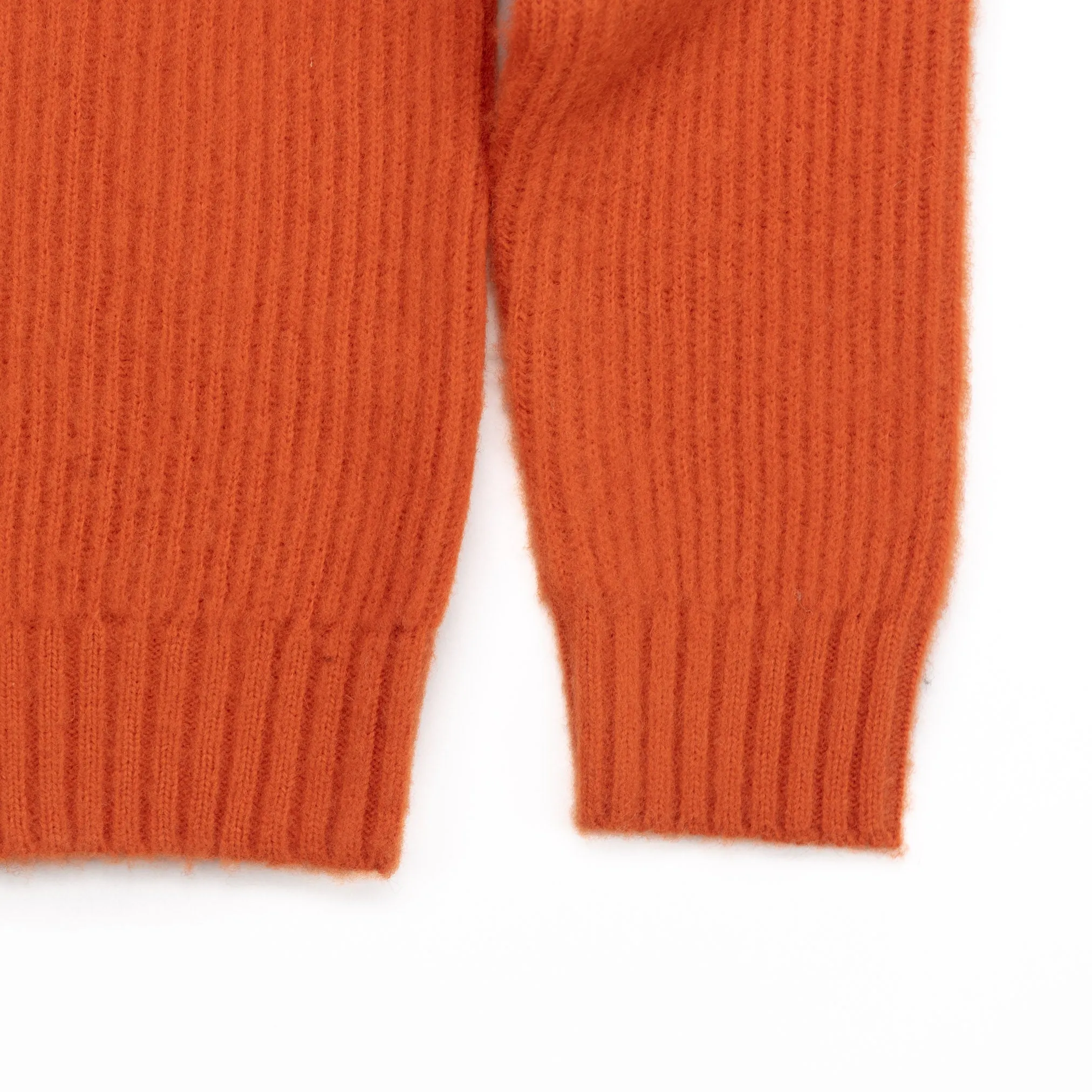 Brushed Shetland Crewneck in Orange