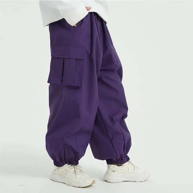 Couple Baggy Ski Snow Pants Oversized Outdoor Sports Trousers