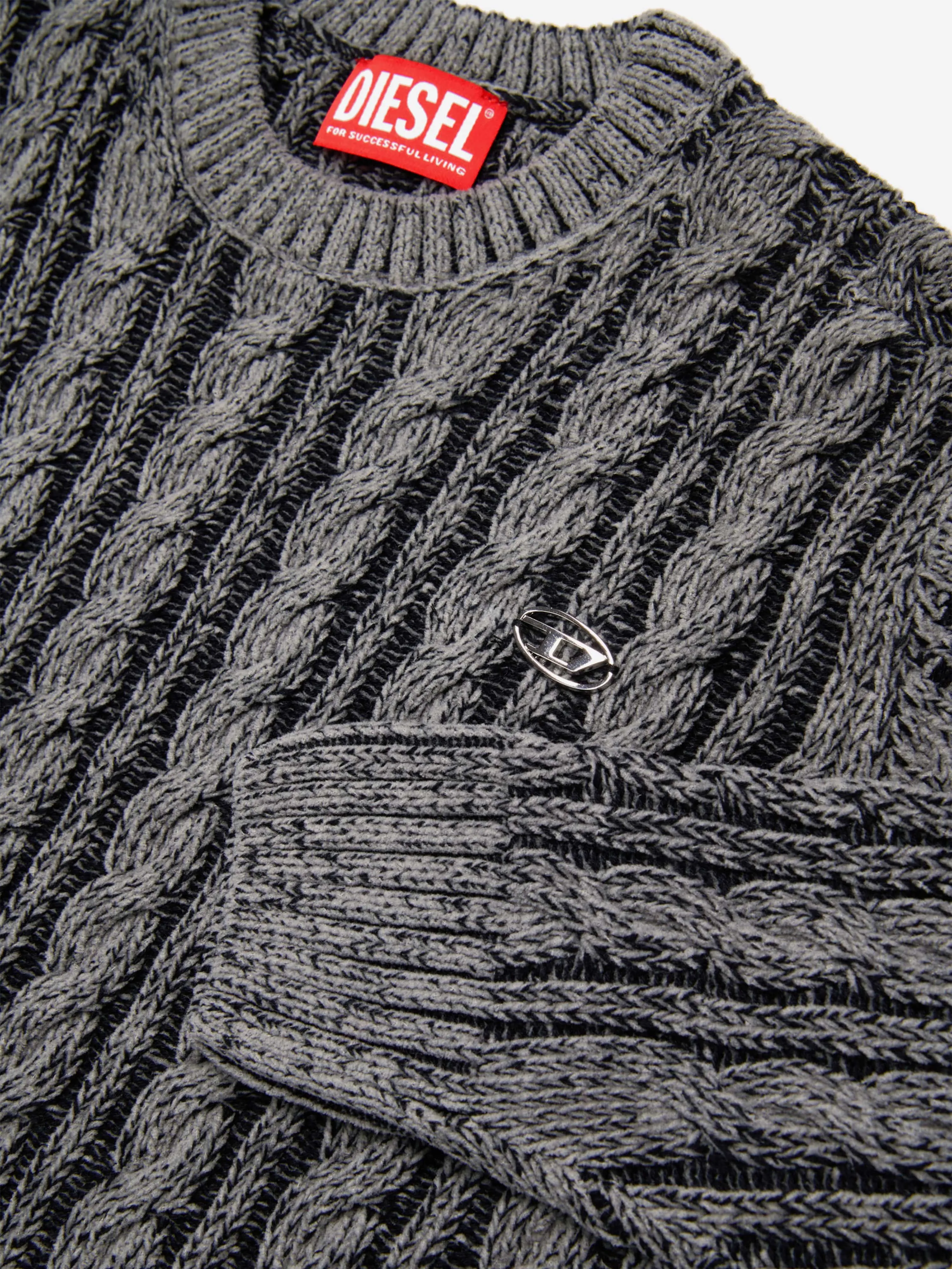 Diesel Kids Knitted Jumper in Grey