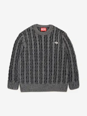 Diesel Kids Knitted Jumper in Grey