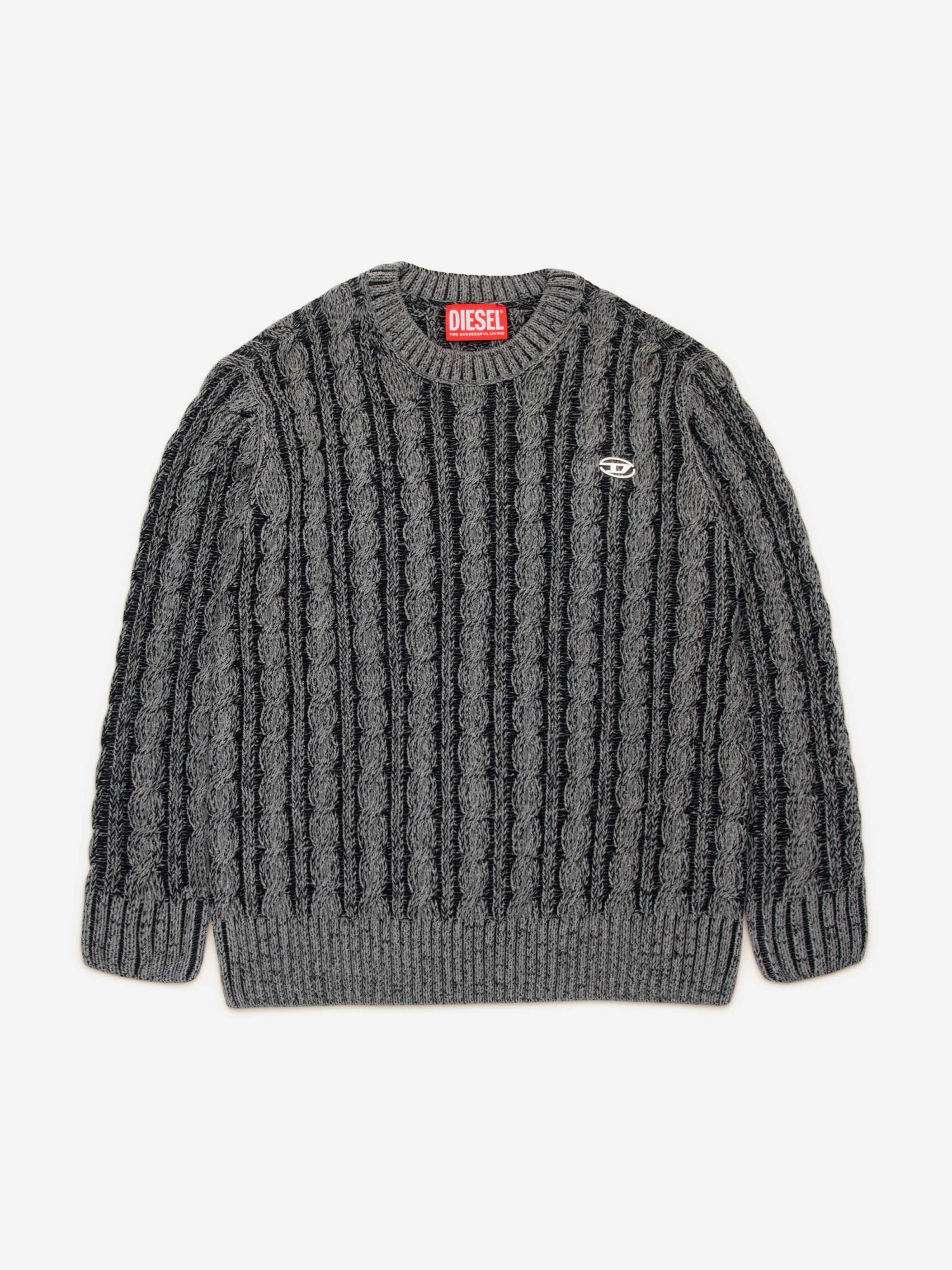 Diesel Kids Knitted Jumper in Grey