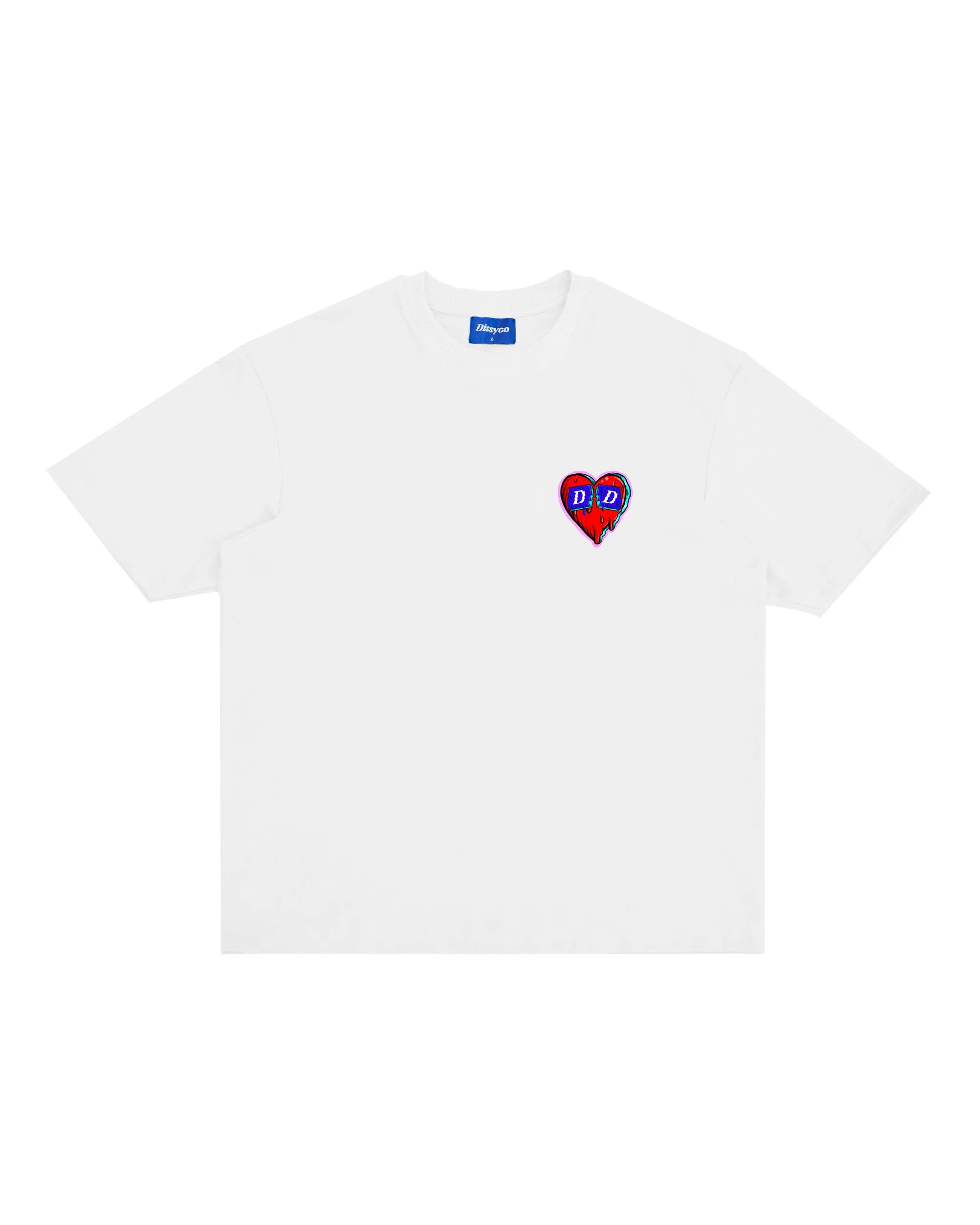 DISSYCO HEART TEE (BLACK, WHITE, CREAM WHITE, LIGHT BLUE, BLUE, GREEN, PURPLE)