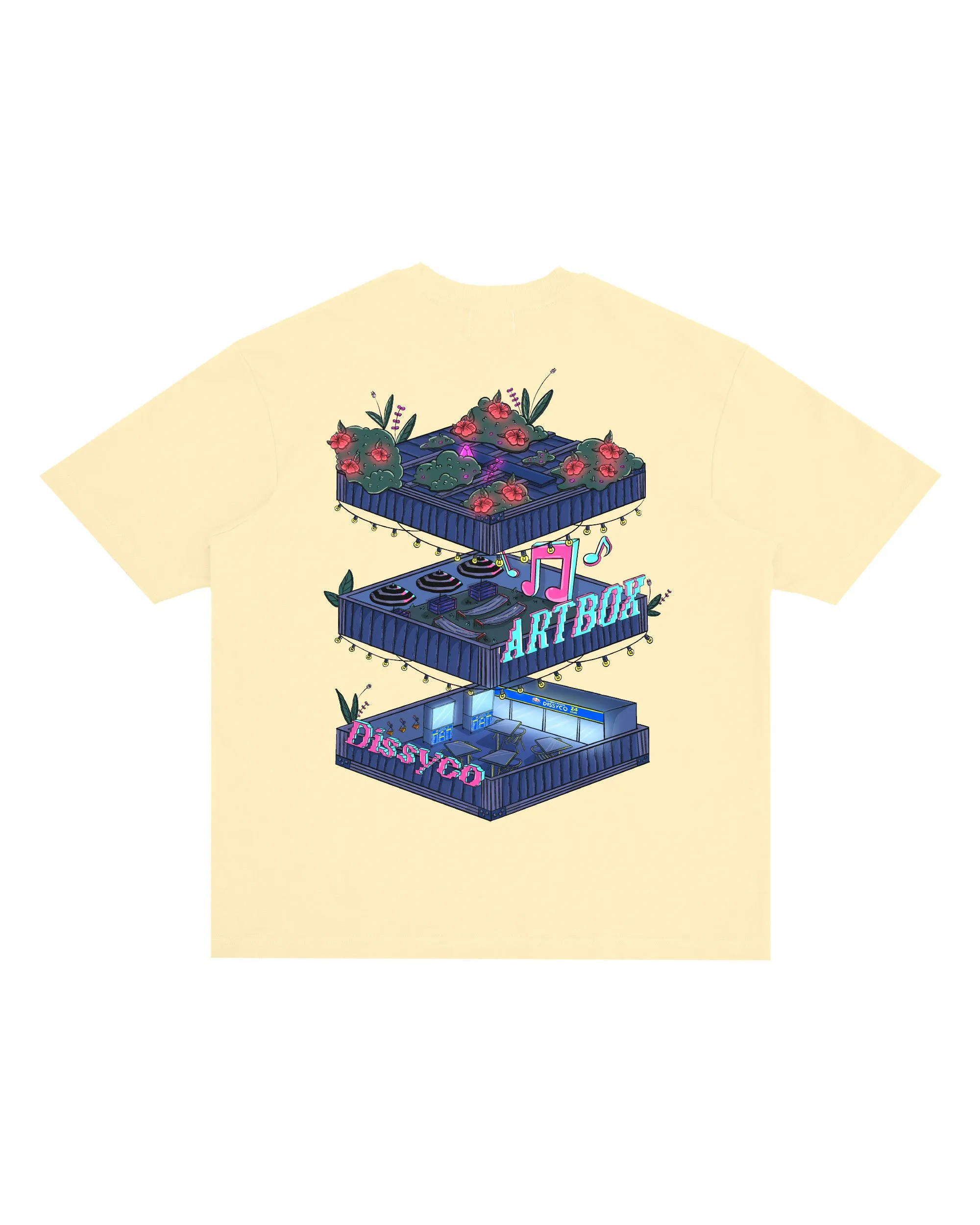 DISSYCO X ARTBOX LANDMARK TEE (BLACK, WHITE, CREAM WHITE, LIGHT BLUE, BLUE, GREEN, PURPLE)