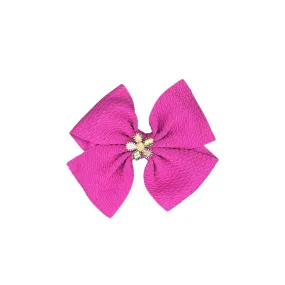 Dog Collar Bow: Purple Gem Stone Dog Collar Bow