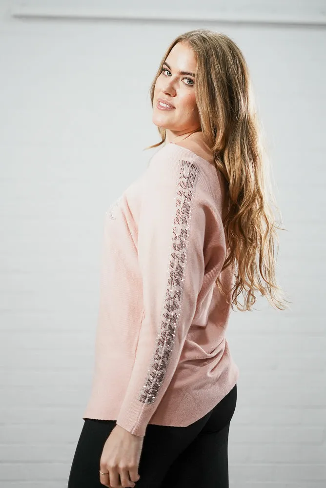 Embroidered knitted jumper | J'ADORE KNIT