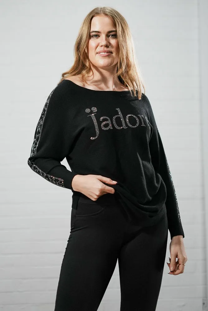 Embroidered knitted jumper | J'ADORE KNIT