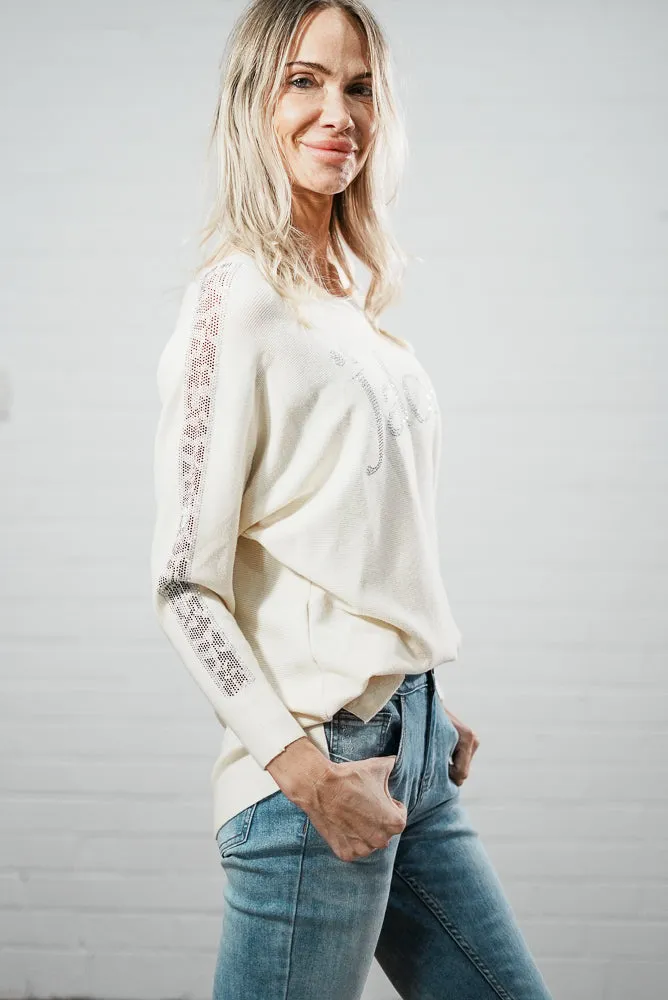 Embroidered knitted jumper | J'ADORE KNIT