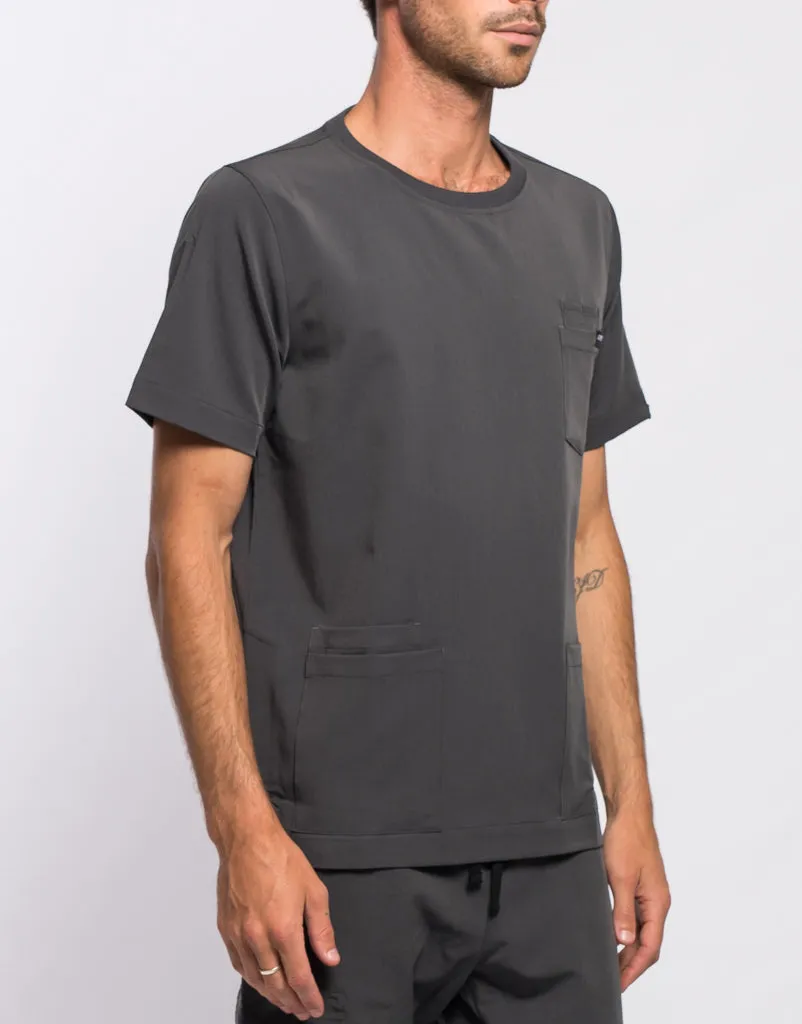 Essential Crewneck Scrub Top - Asphalt