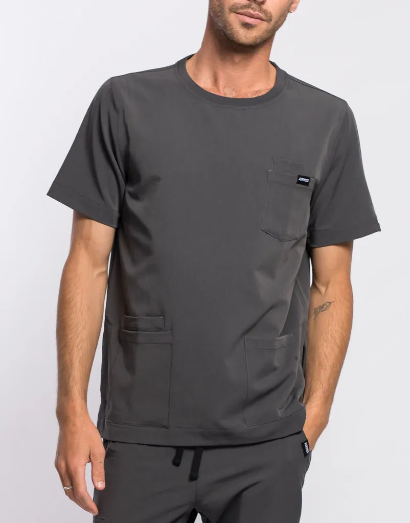 Essential Crewneck Scrub Top - Asphalt