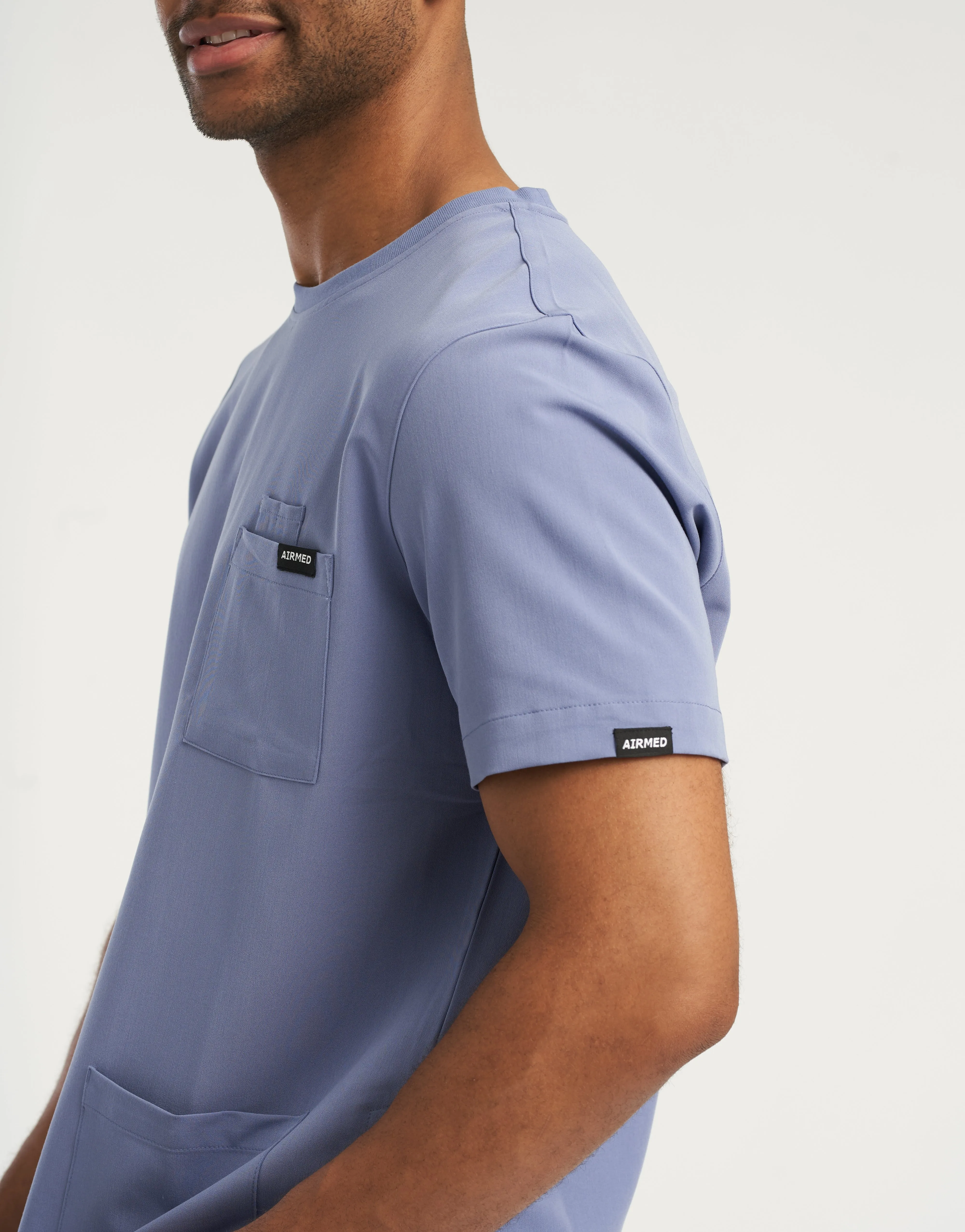 Essential Crewneck Scrub Top - Nova Blue