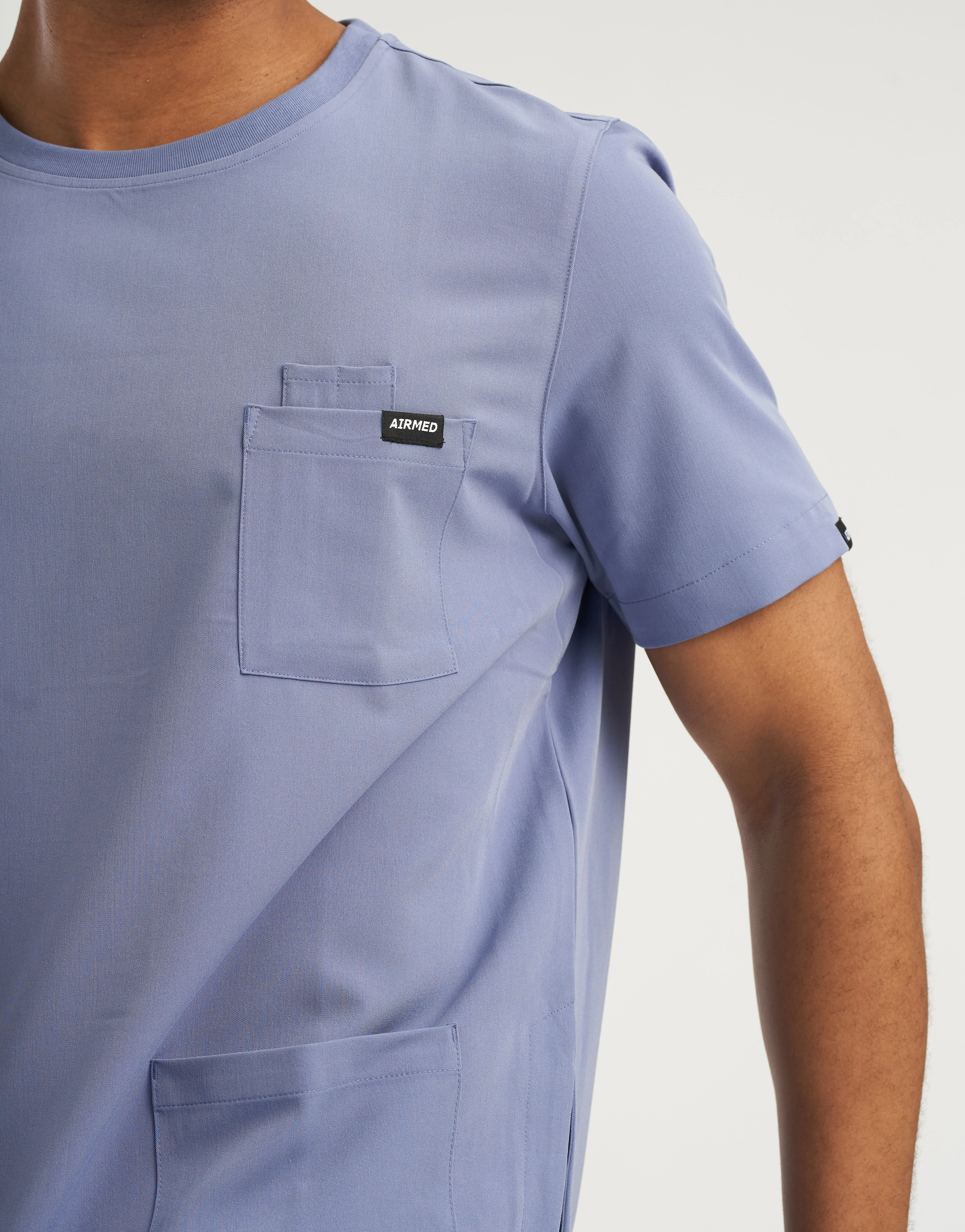 Essential Crewneck Scrub Top - Nova Blue