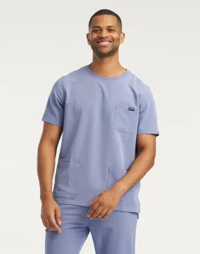 Essential Crewneck Scrub Top - Nova Blue