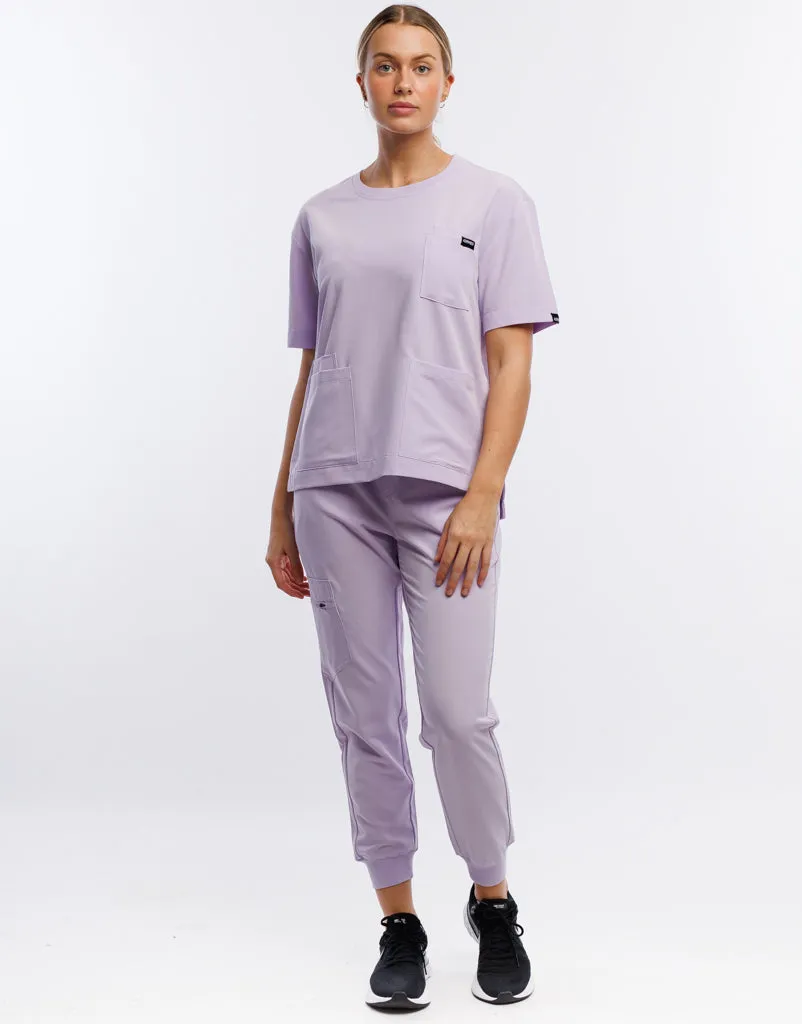 Essential Crewneck Scrub Top - Pastel Lilac