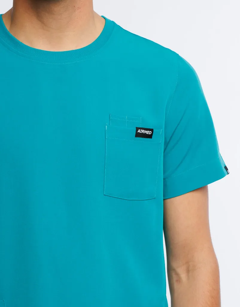 Essential Crewneck Scrub Top - Sydney Teal