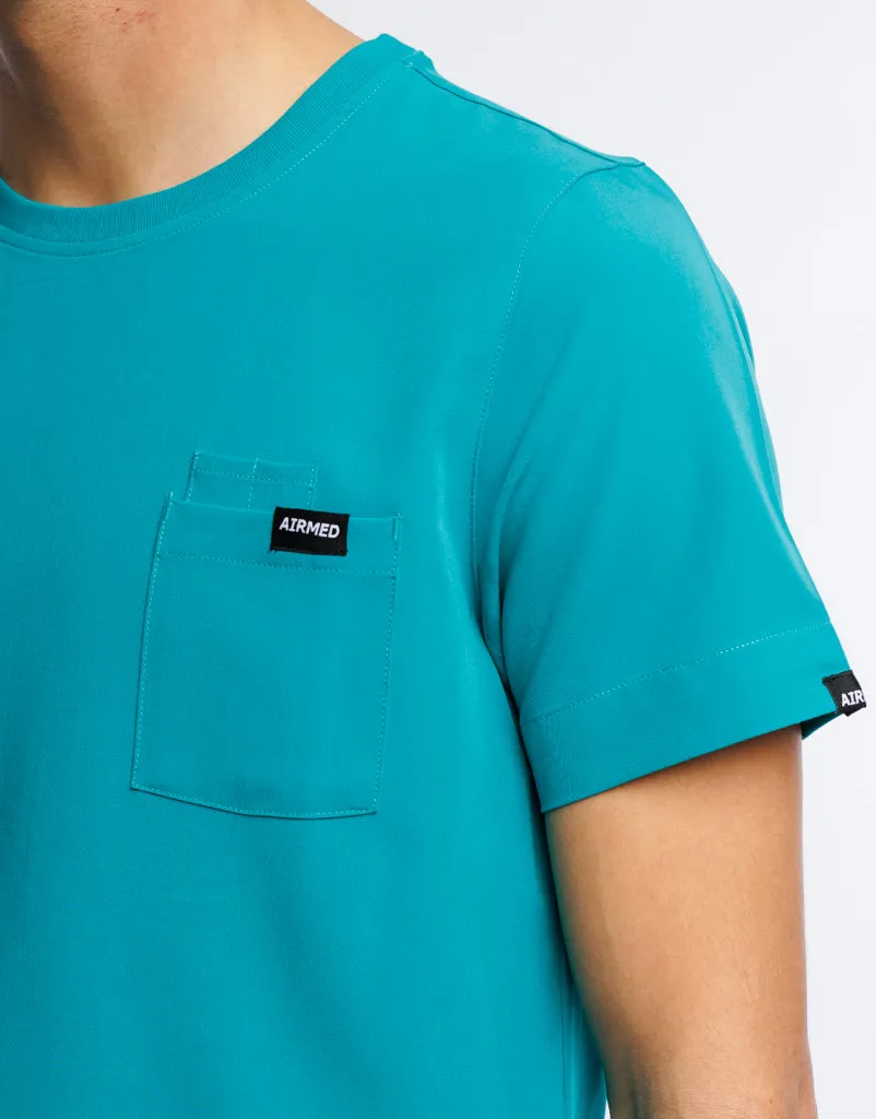 Essential Crewneck Scrub Top - Sydney Teal