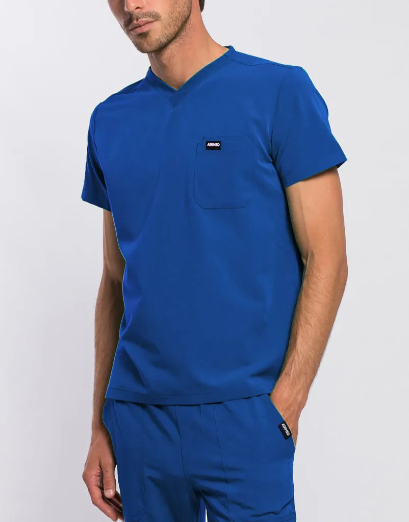 Essential V Neck Scrub Top - Royal Blue