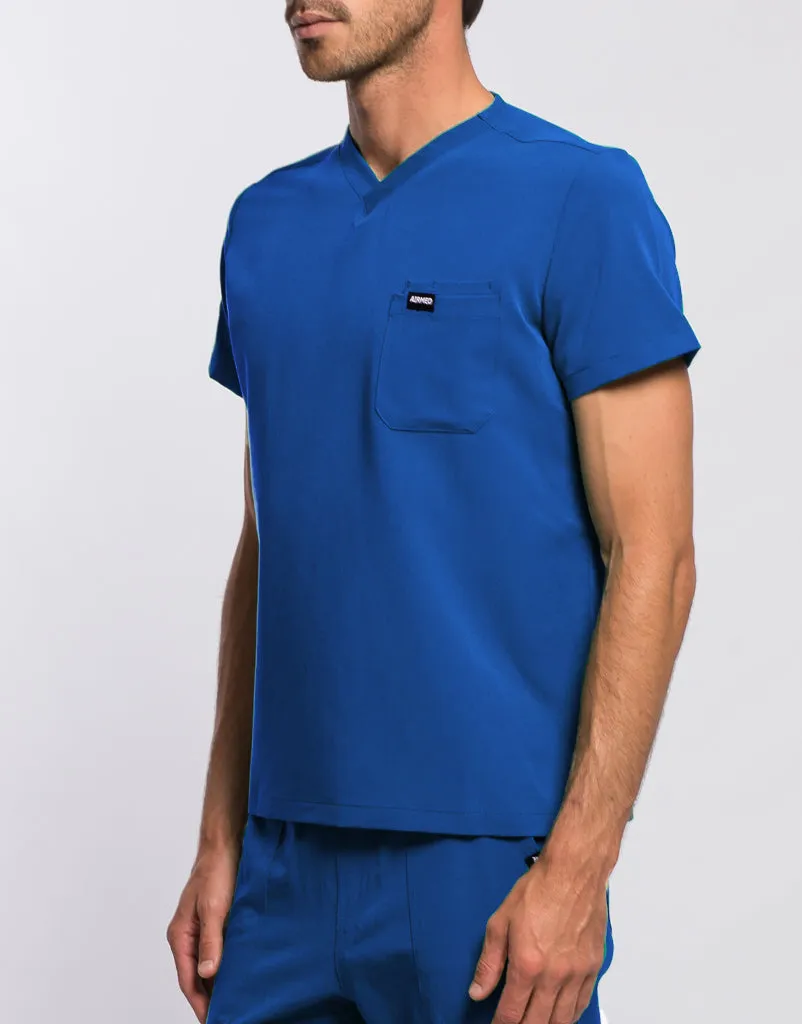 Essential V Neck Scrub Top - Royal Blue