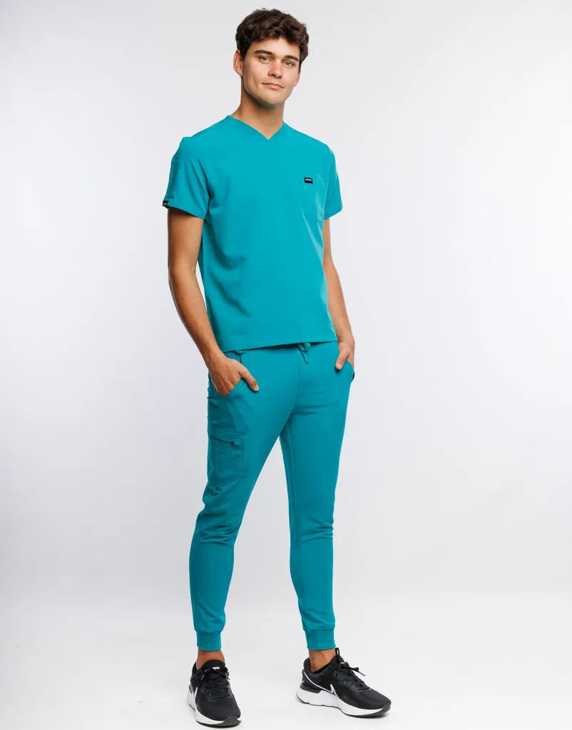 Essential V Neck Scrub Top - Sydney Teal