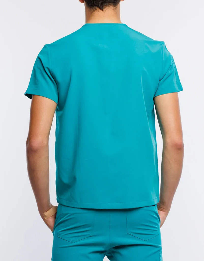 Essential V Neck Scrub Top - Sydney Teal