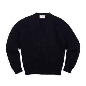 Fisherman Crewneck in Navy