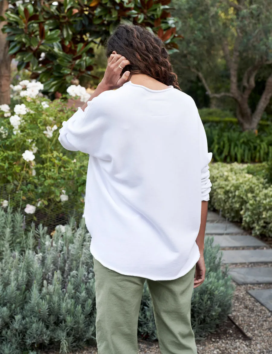 Frank & Eileen - Anna Long Sleeve Capelet in White