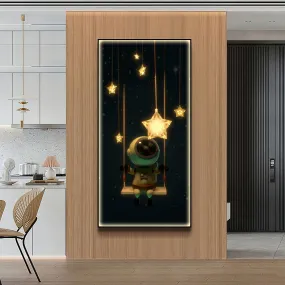 Futuristic Wall Art Swinging Astronaut