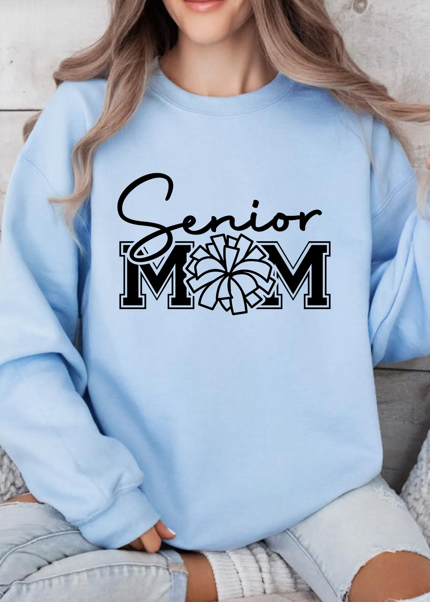 Glamfox  - Senior Cheer Mom Graphic Crewneck