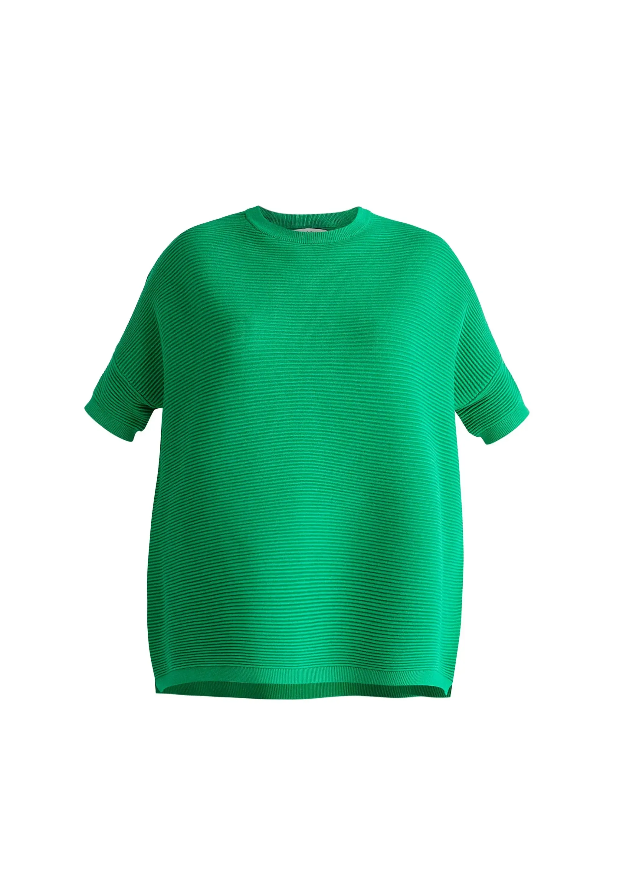 Green Paisie Short Sleeve Ribbed Jumper